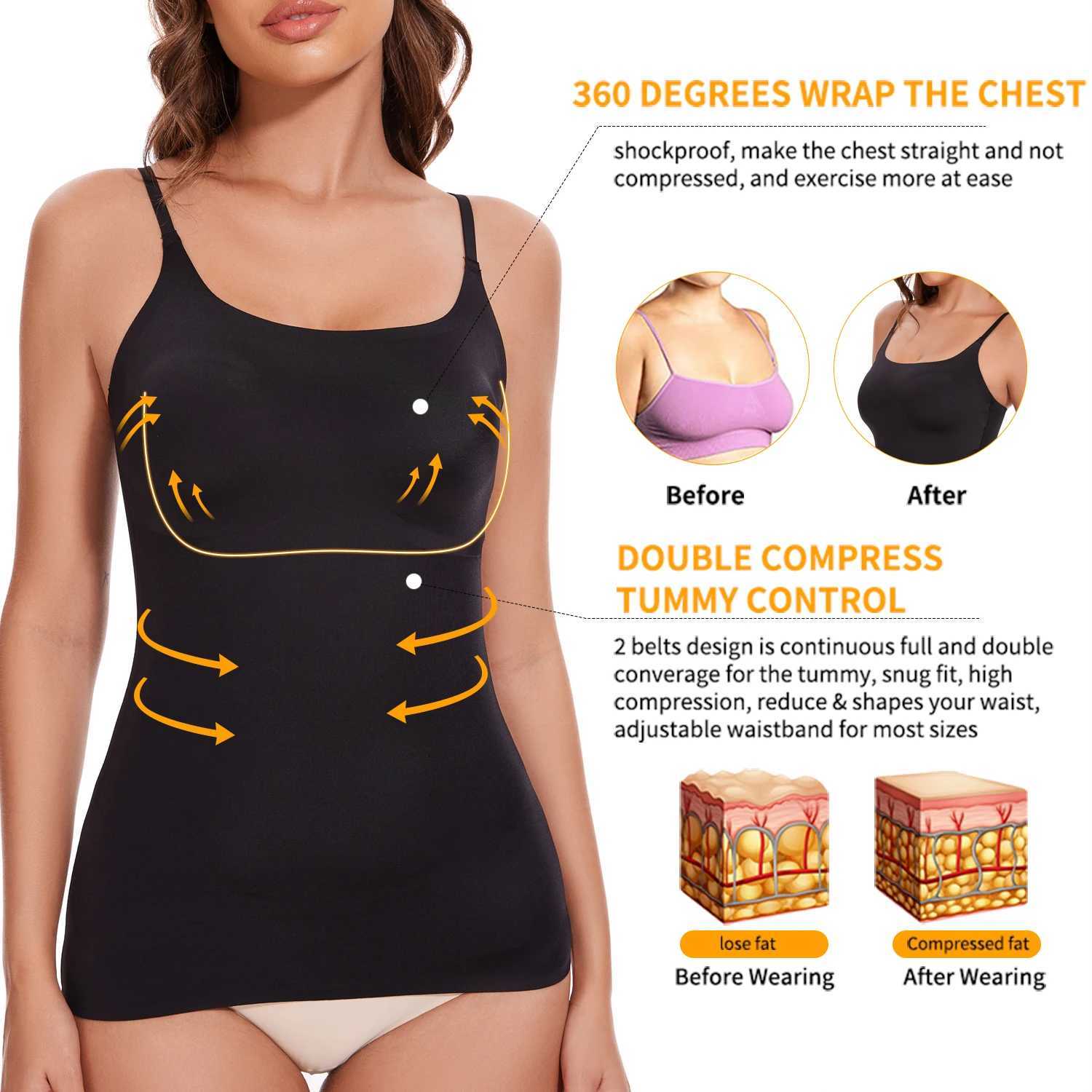 New Tank Tops Camis Women Crew Neck Shapewear Waist Tummy Control Body Camisole Summer Black Nude Smooth Slimming Vest NewXJ250304