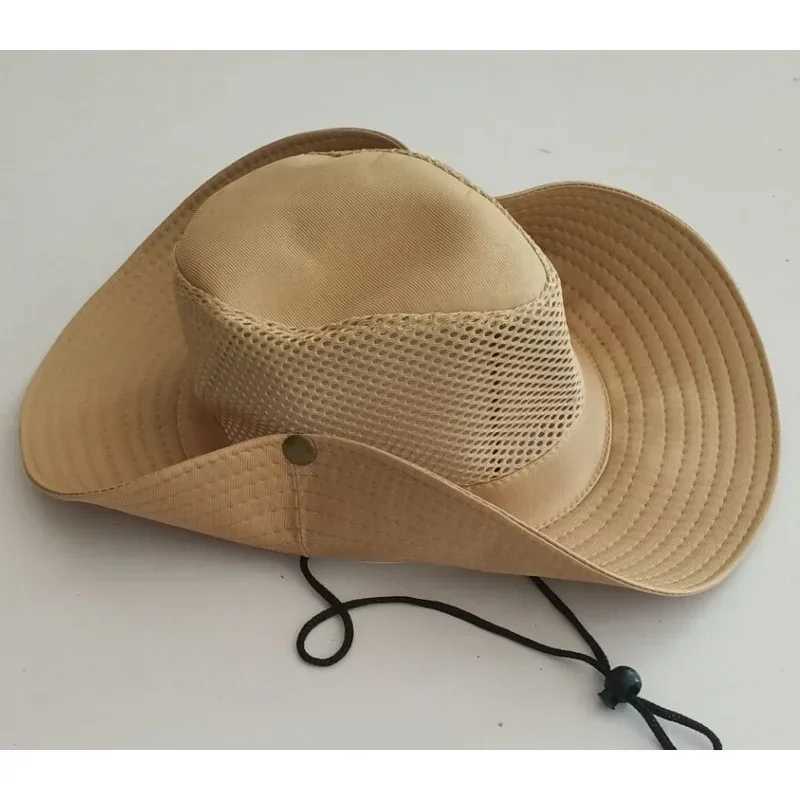 Summer Mesh Fishing Hat Outdoor Breathable Casual Cool Hat Mountaineering Sun Fisherman Hat (7 Colors)XJ250304