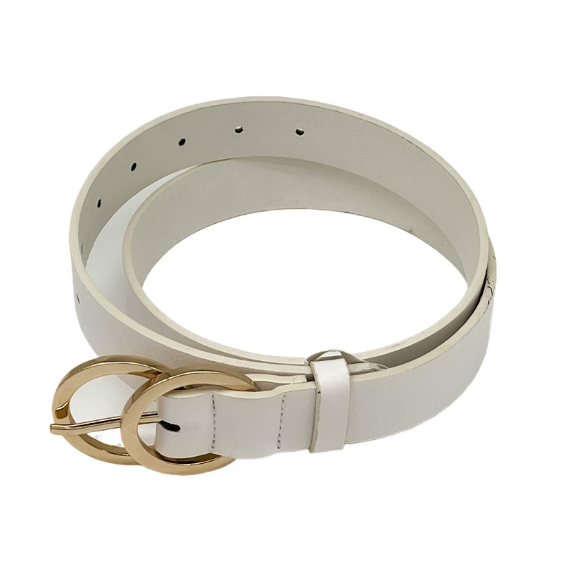 Explosion models round pinhole thin belt women's jeans casual pants senior sense of external versatile decorative PU belt hot-sale