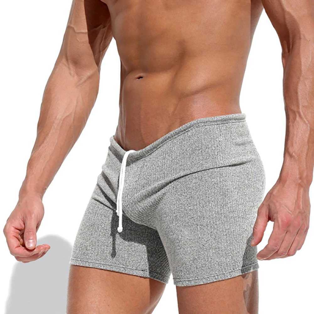 Mens Shorts Summer Causal Breathable Drawstring Short Pants Solid Color Swimwear Running Sports Surffing Seaside Resort ShortsT250304