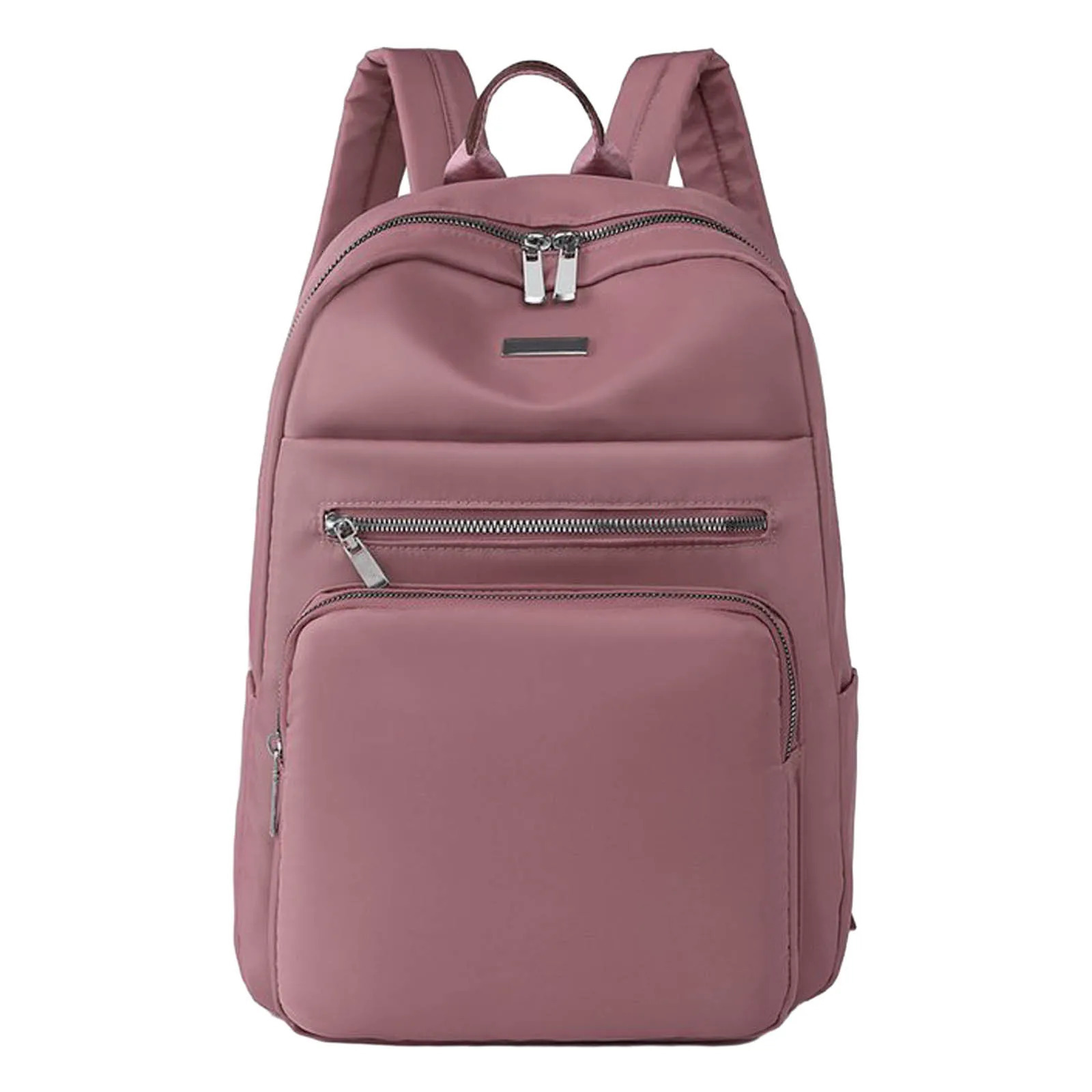 Ship from US Ladies Large Capacity Lightweight Backpack Casual Fashion Soft Leather Outdoor Travel Student Simple Modern 250304FBB