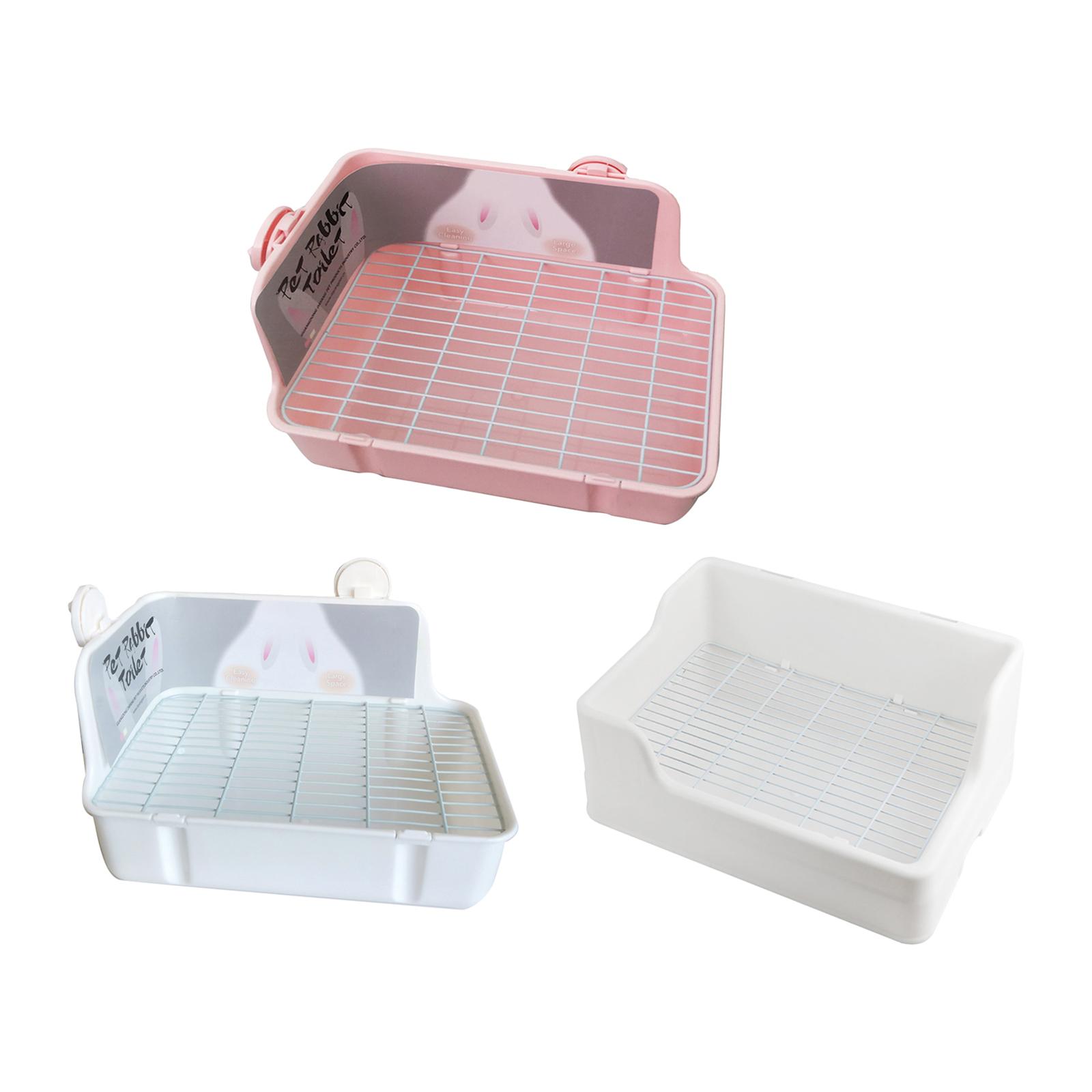 Rabbit Litter Box Pet Toilet Small Animal Squirrel Potty Trainer Corner Tray