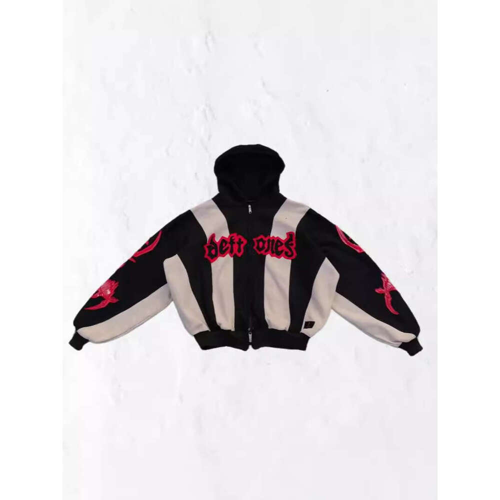 Y2Ktiaowenzimu3D printed American street fashion unisex loose zipper sweatshirt jacket