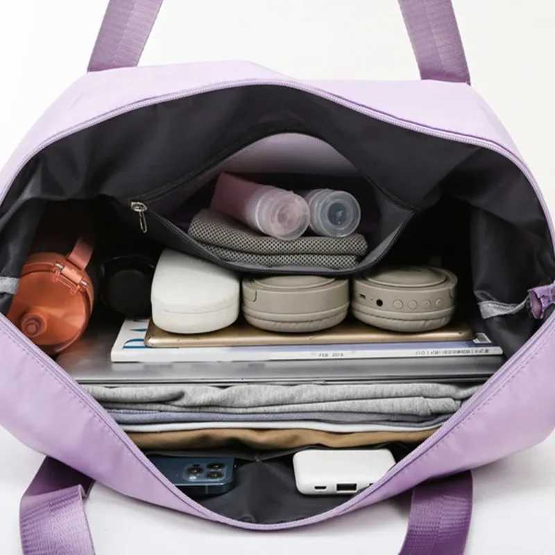Large Capacity Expanding Double back Travel Bags Luggage Organizer Bag Handbag Waterproof Foldable Travel Clothes Storage Bag Y250304