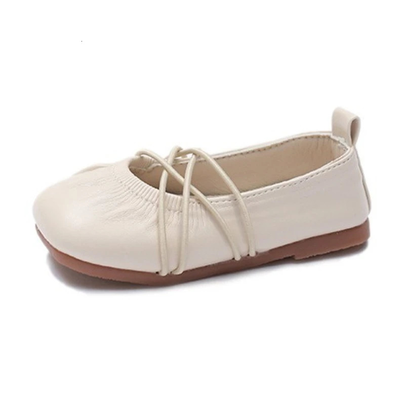 Baby Girl Shoes Fashion Solid Color Casual Mary Janes Soft Flats Children Kids Leather Comfortable Toddler Slipon Loafers 250303