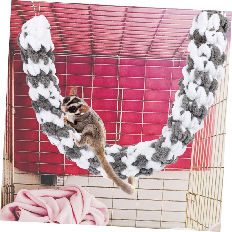 Fashion Hamster Swing Toy Guinea Pig Parrot Climbing Rope Chew Toy Glider Hammock Swing Hanging Toy Parrot Hanging Rope Toy