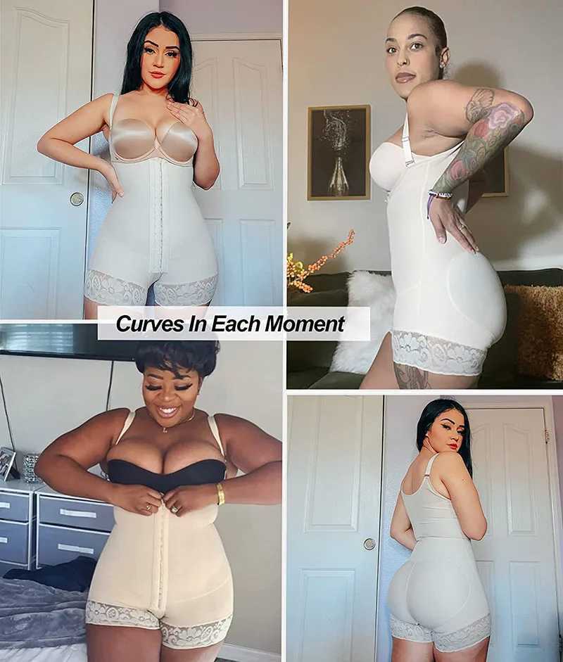 ruliA Fajas Colombianas Moldeas Full Body Shaper Slimming Waist Trainer Bodysuits Shapewear Girdles Control Panties CorsetXJ250304