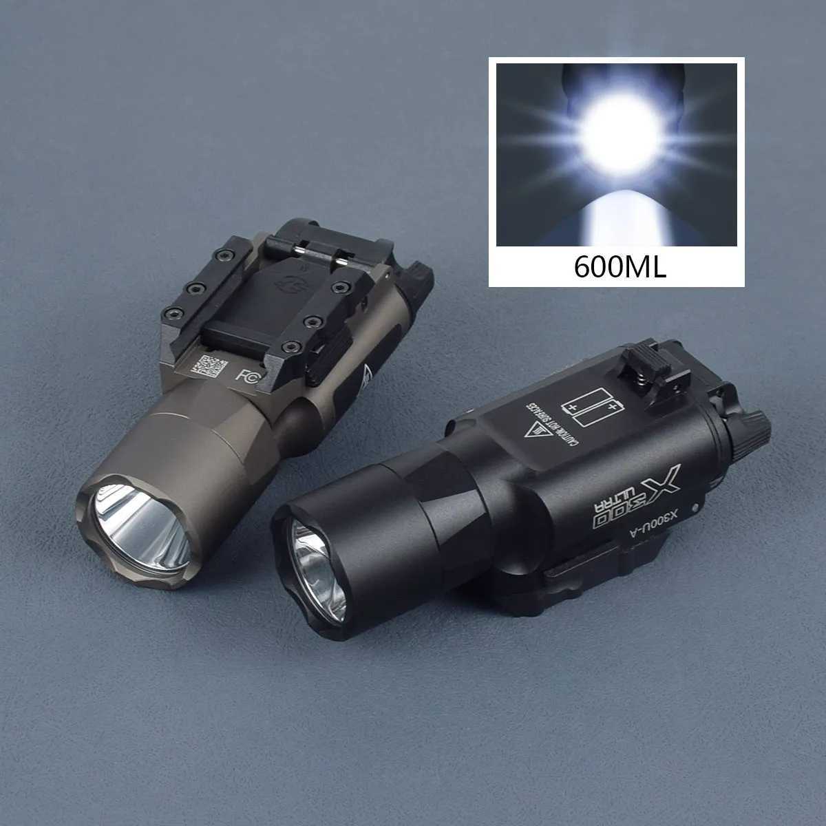 Tactical X300U X300 Ultra X300V Metal Pistol Scout Light Airsoft XH35 Weapon Gun Light Strobe Flashlight Lanterna TorchXJ250303