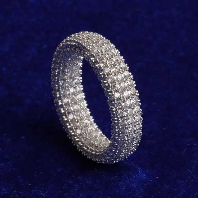 Couple Rings Wind hip-hop full diamond ring real gold electroplating fashionable and personalized trendsetter ring H25303 XQCC