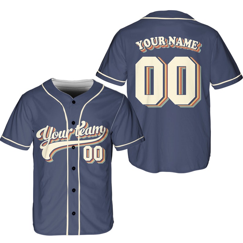 Personalized Vintage Team Name And Number Baseball Jersey, Custom Baseball Jersey Shirt, Baseball Jersey Uniform For Baseball Fans Lovers