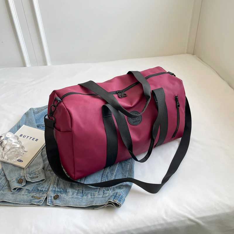 Mens Travel Bag Hand-held Oxford Cloth Waterproof Fitness Large Capacity Outdoor Travel Luggage Sports Bag Y250304
