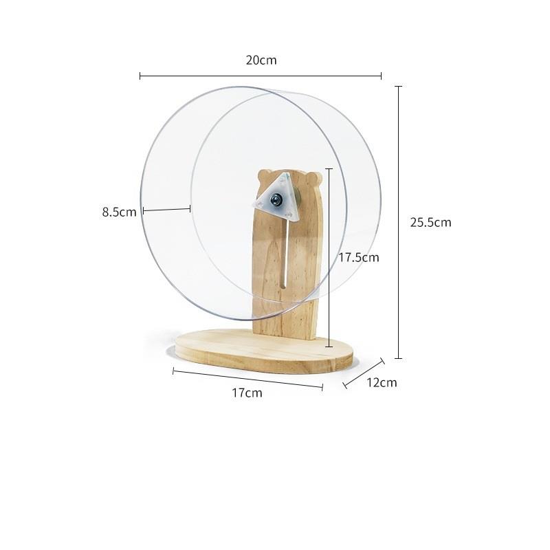 Acrylic Silent Hamster Transparent Running Wheel Golden Bear Roller Running Stand Gnome Supplies Runner Toy
