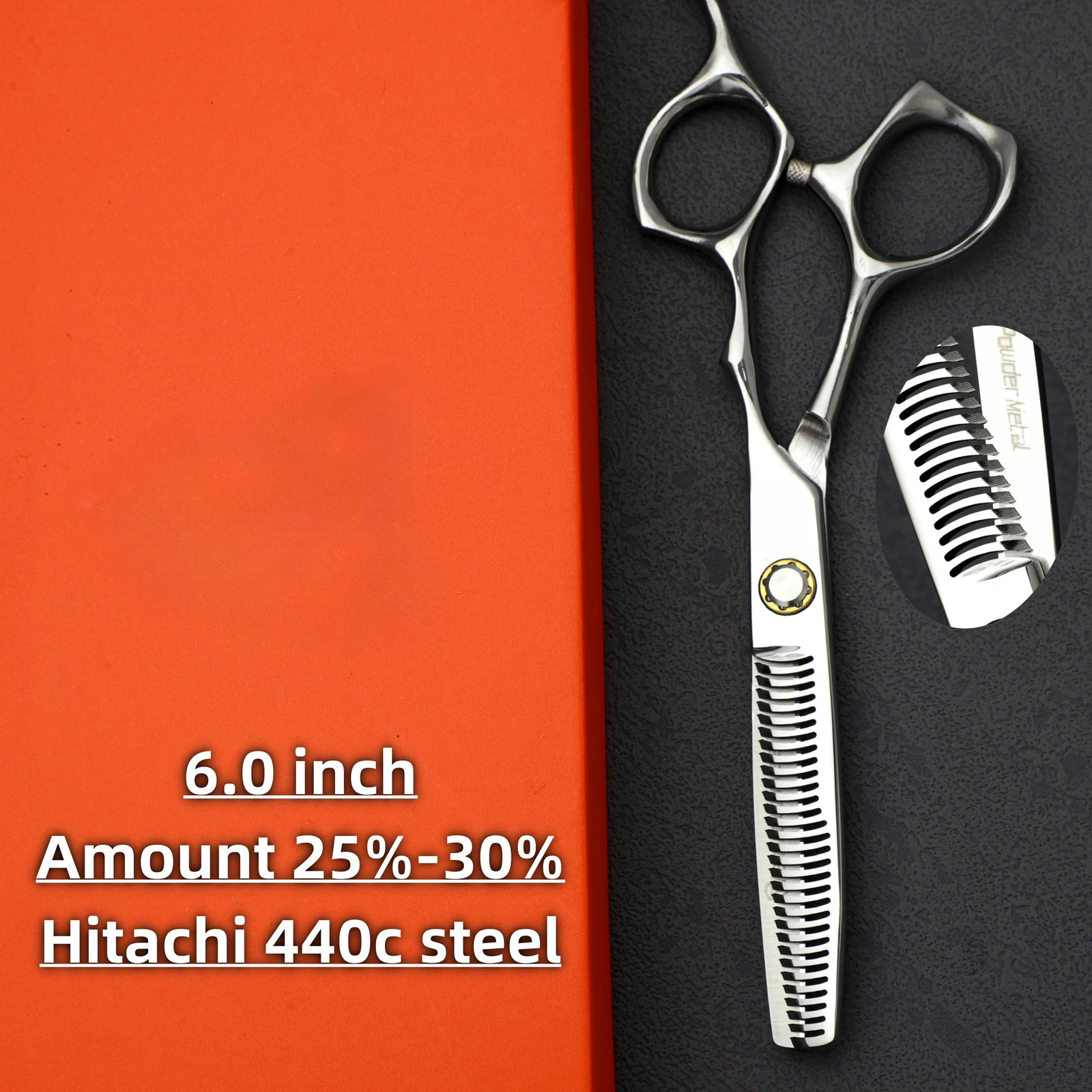 Professional Hairdressing ScissorsHair Thinning ShearsHigh Quality BarberShop Accessories6.0-6.5-7.0 InchesJapan 440C Steel 250304