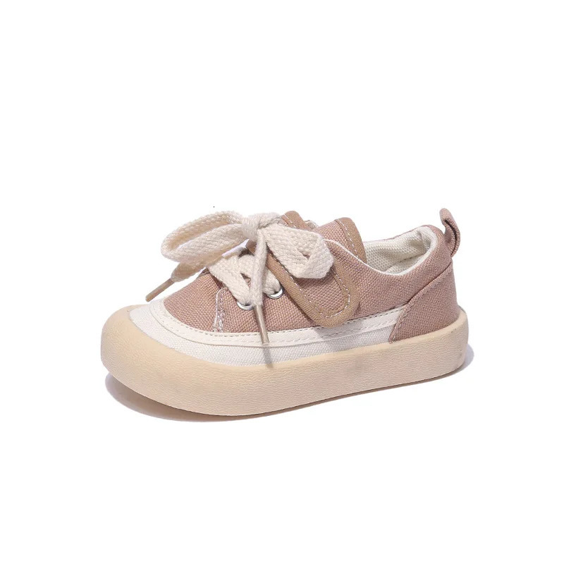 Childrens Canvas Shoes Kids Casual Sneakers for Boys Girls Toddlers Little Girl Candy Color Soft Antislip Big Toe 250303