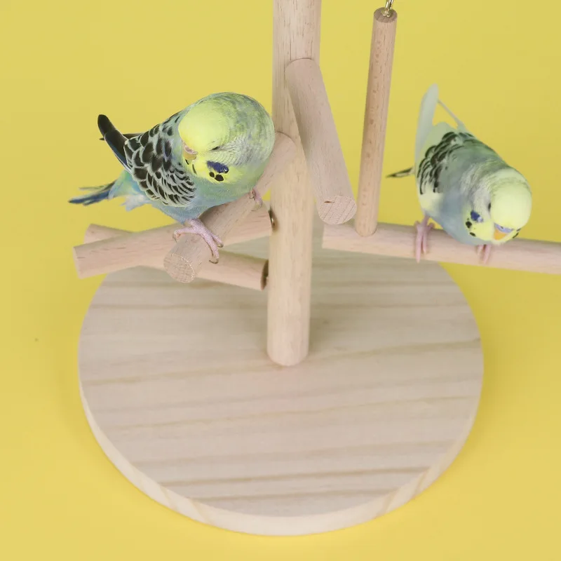 Bird Toys Bird Plays Stand Parrot Station Stand Tree Branch Parrot Playstand Cockatiel Playground Wooden Perch Gym Playground
