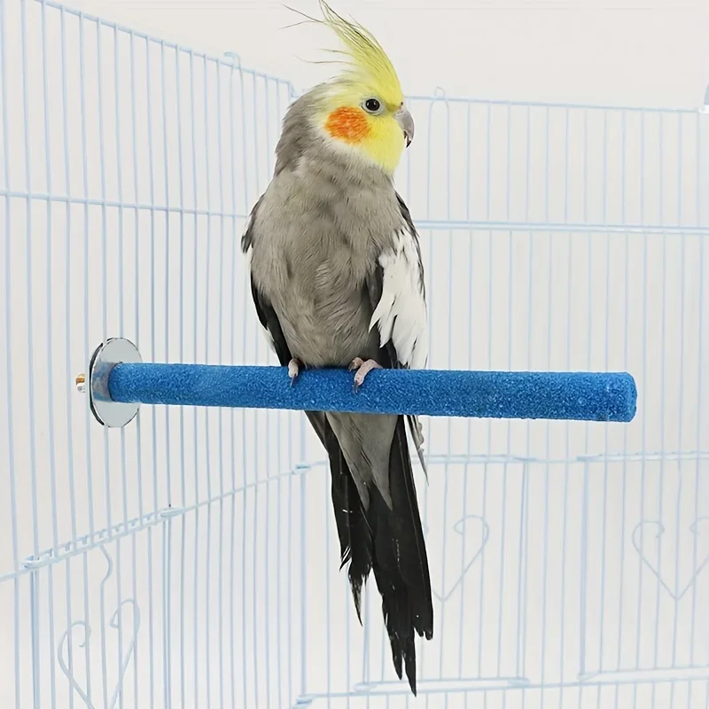 Pet Bird Cage Perches Stand Parrot Toys Bird Grinding Claw Stick Bird Nest Toy Molar Stick Standing Rod Random Color
