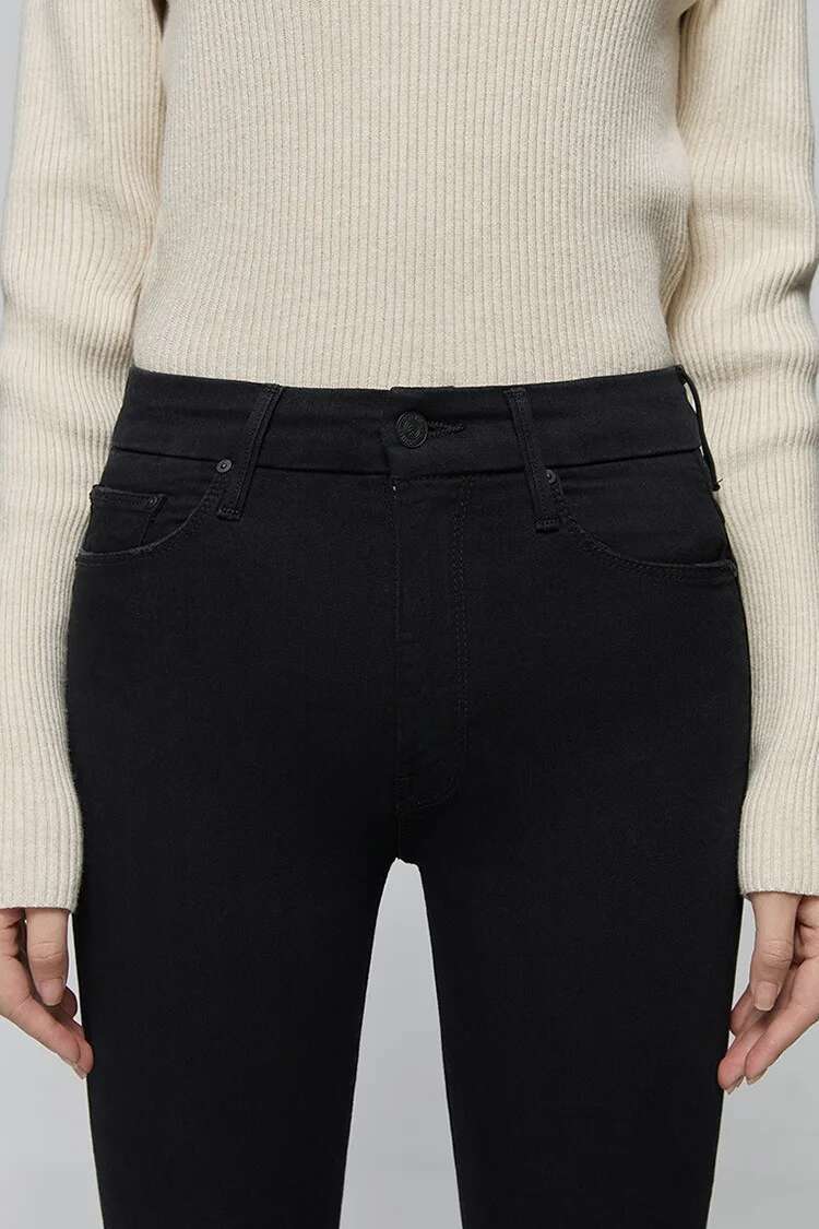 Women High Waisted Elastic Slim Fit Fashion Casual Ankle-Length Stretch Denim Jeans Streetwear