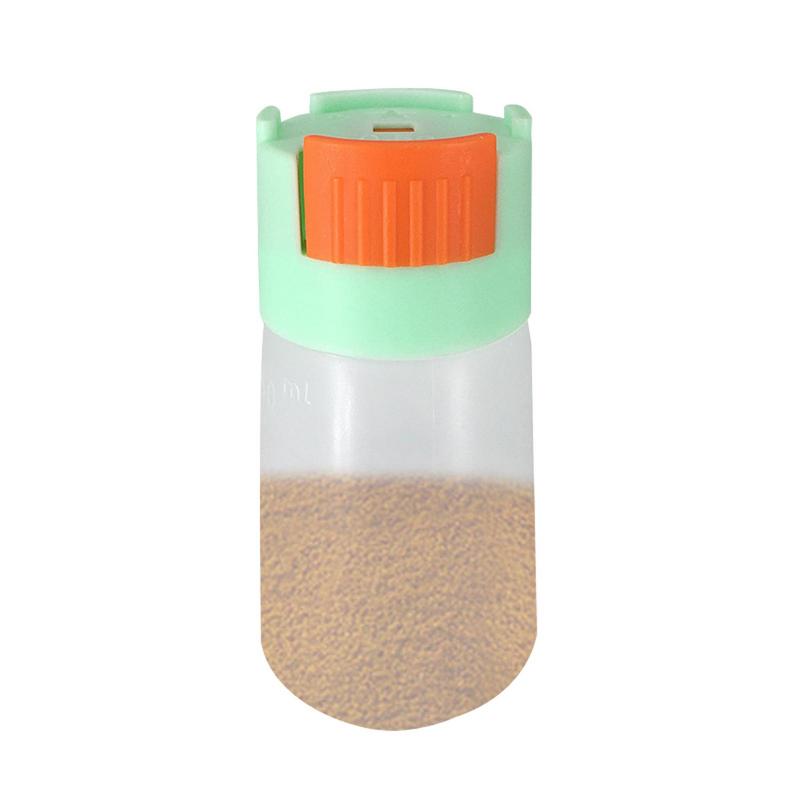 Aquarium Feeder Fish Food Feeding Bottle Quantitative Pond Feeder 0.5g Precise Measuring Refillable Feeding Bottle Manual Fish