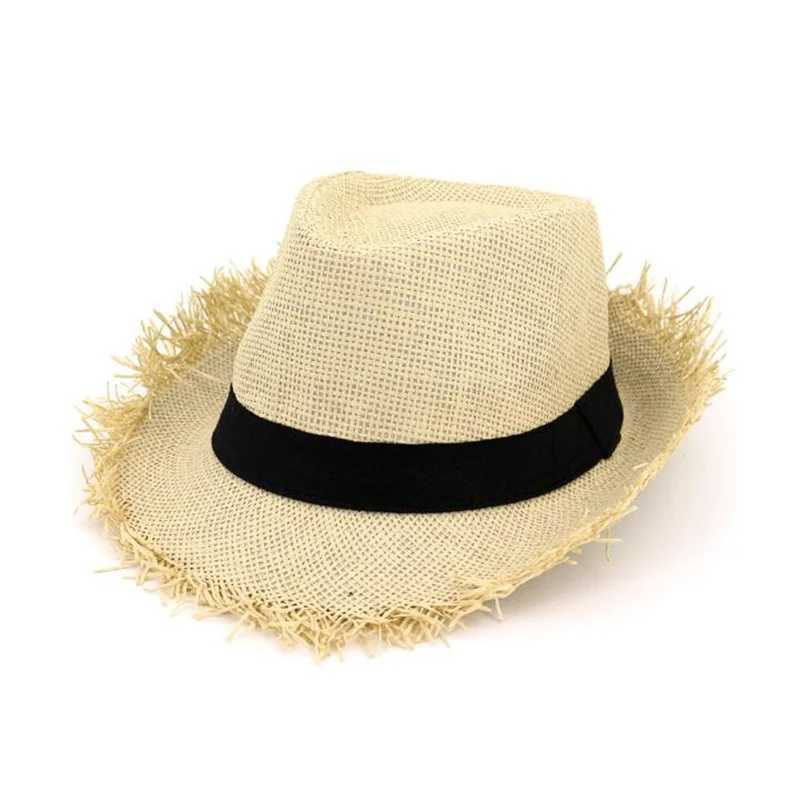 New Str Sun Hat Mens Panama Cs Summer Style Sun Hat Beach Holiday Classic Mens Hat and Cs H5XJ250304