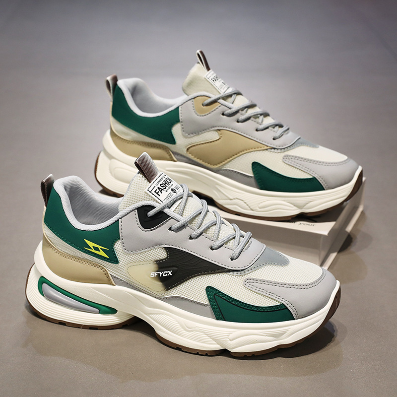 Famous Designer s Summer New Trend In 2025 Lace Up Breathable Mesh Sports Men s Shoes, Multifunctional Thick Soled Casual Running Fashion Shoes