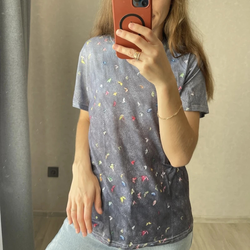 Womens Clothes 2025 Summer Shirts Blouses Print Graphic T Shirts ropa barata de mujer con envios gratis Top Mujer Regulai Fit 250303