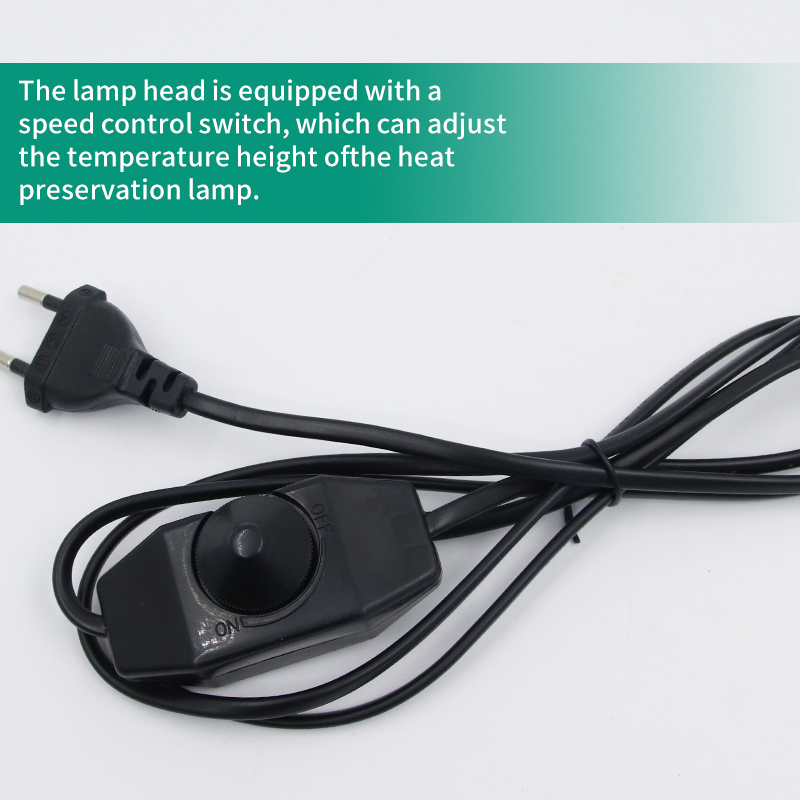 E27 Pet Reptile Heating Lamp Holder Crawling Lizard Turtle Chicken Heating Lamp Holder & Power Cord Switch Heating Lamp Socket