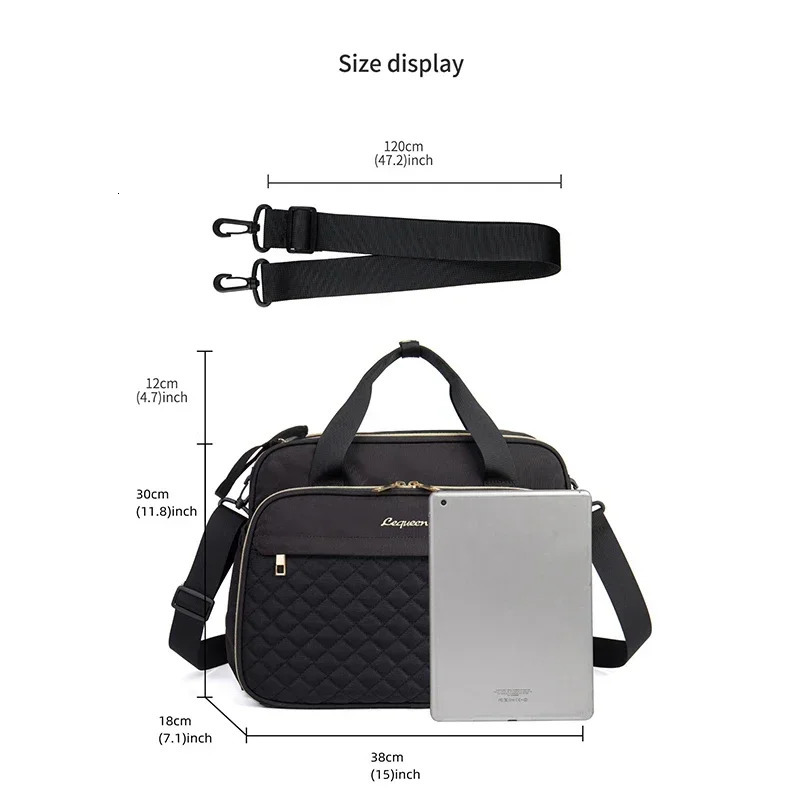 Waterproof Diaper bag black Nappy bag large capacity travel bag multifunctional pregnant and baby stroller bag type 250304