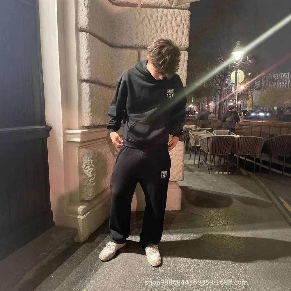 New youth trend hoodie casual style loose and comfortable autumn hooded sweatpants set