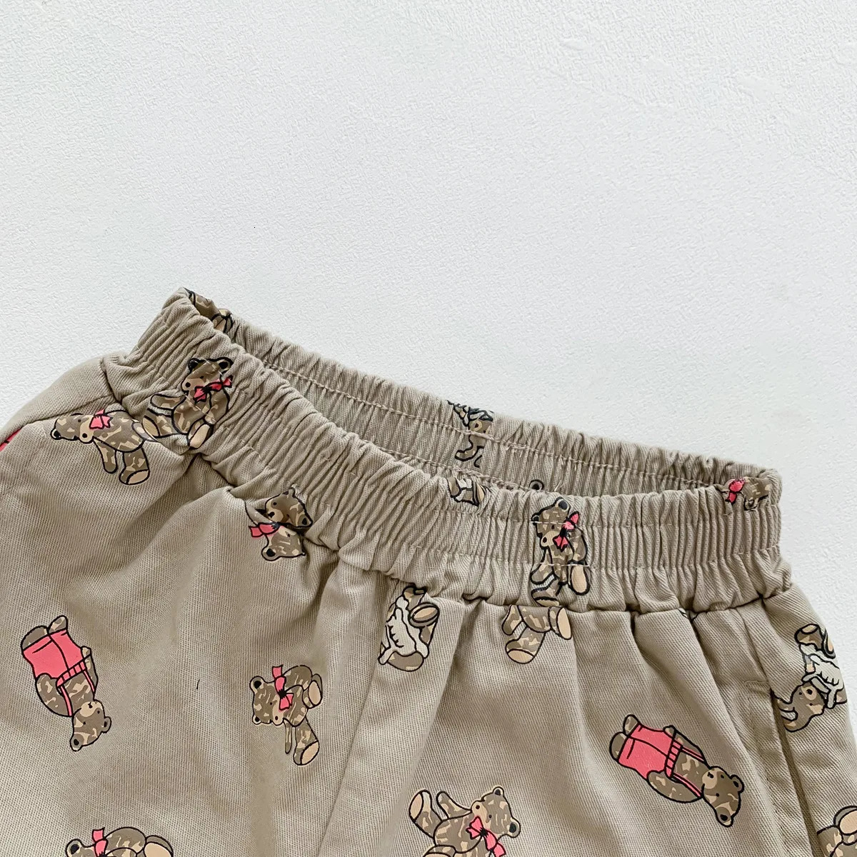 Summer Thin Comfortable Cartoon Shorts Children Boys Casual Short Pants Girl Cute Bear Print Boutique Short Trousers 250304
