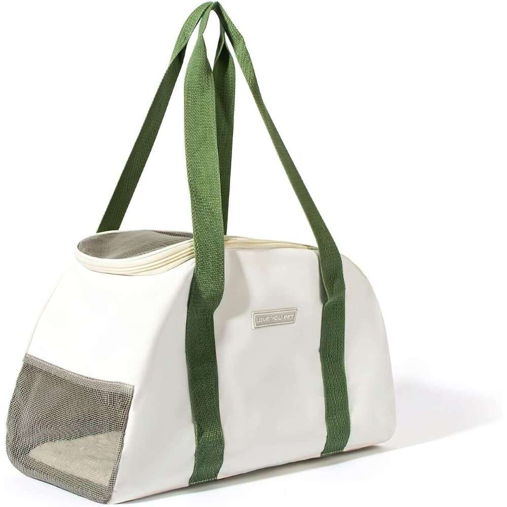 DHpet Airline - Approved Pet Carrier Bag - Breathable Mesh, Green, Ideal for Cat & Dog Travel