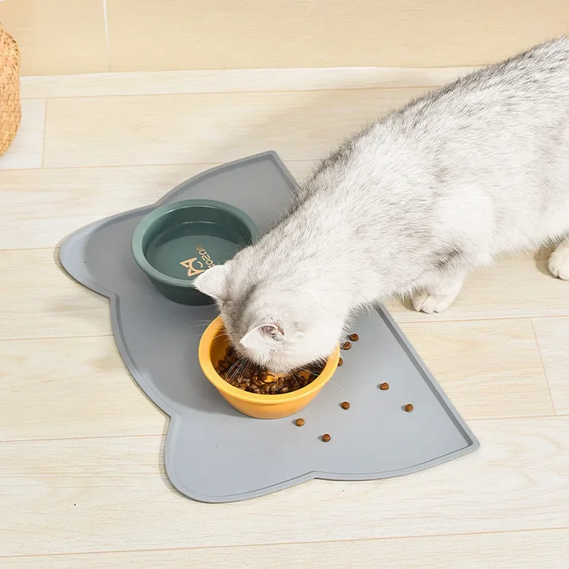 Drinking Pad Cats Feeding Mat Feeding & Watering Supplies Cats Food Bowl Silica Gel Portable Pet Placemat Feeders Products Home