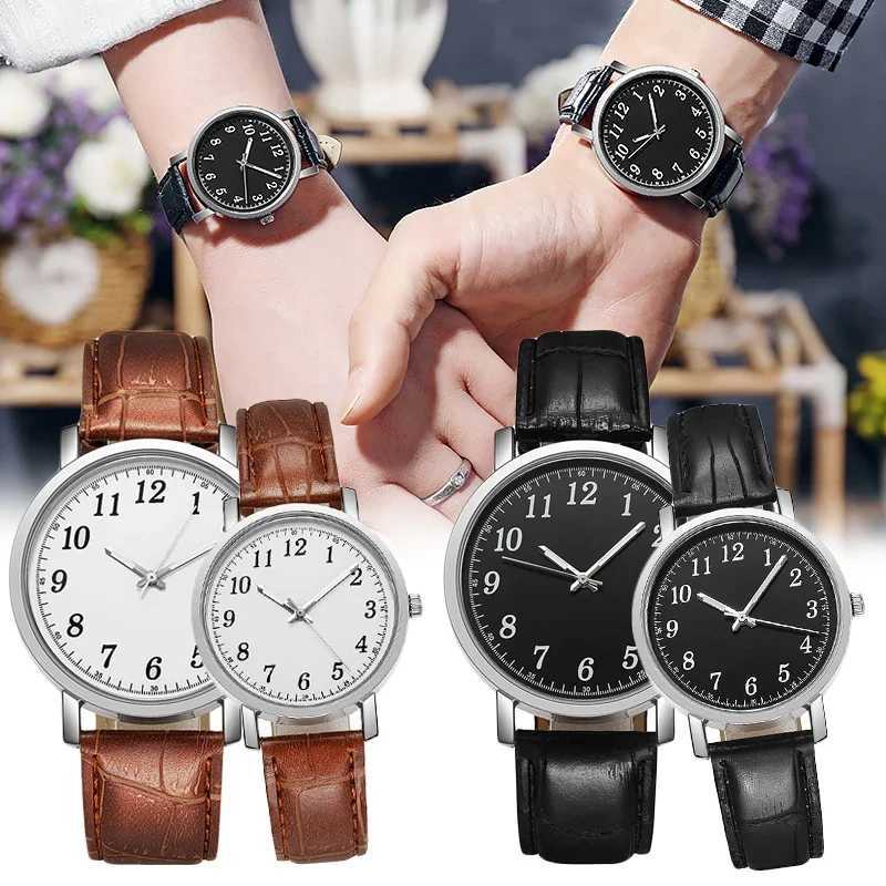 Minimalist Couple Analog and High-grade Leather For r Casual Quartz Clock Classic Retro Wrist rs GiftXJ250304