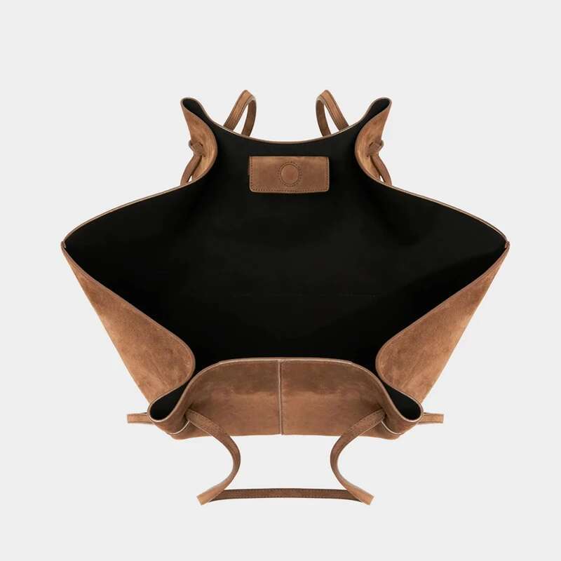 Faux Suede Tote Bags For Women Designer Handbags Purses 2025 New In Vintage Large Capacity Shoulder Custom Name Initials