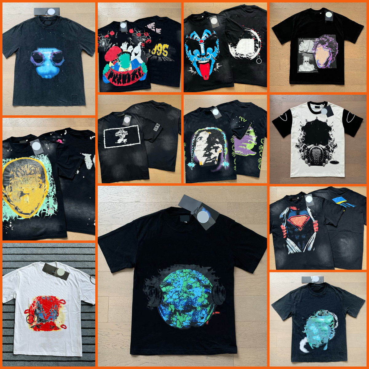 mens designer t shirt graphic tee shirts for men 100% cotton crew neck short sleeve breathable black loose fitting oversized printed casual luxury brand T -Shirt tshirt