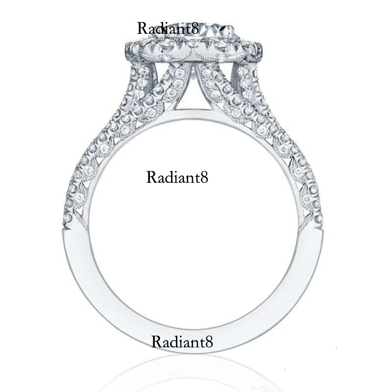 Light classic sterg sier square moissanite ring as a jewelry gift for women's engagement party