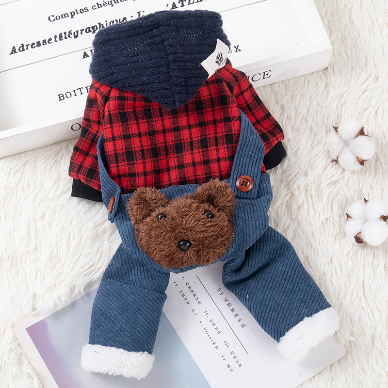 1pc Cozy Pet Jumpsuit - Padded Dog Coat for Autumn and Winter - Warm, Soft, and Comfortable Pet Clothing for Small to Large Bree