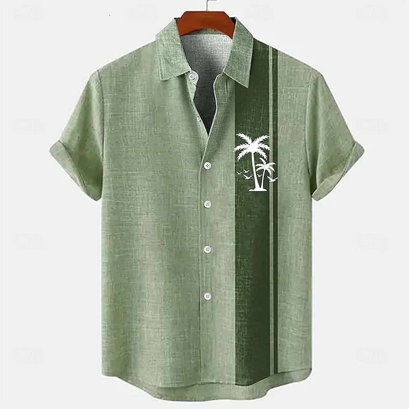 Men's New Designer Shirt Fashionable Button Blend Comfortable Daily Sports Breathable And Comfortable Top Short Sleeved Beach Summer Shirt Casual
