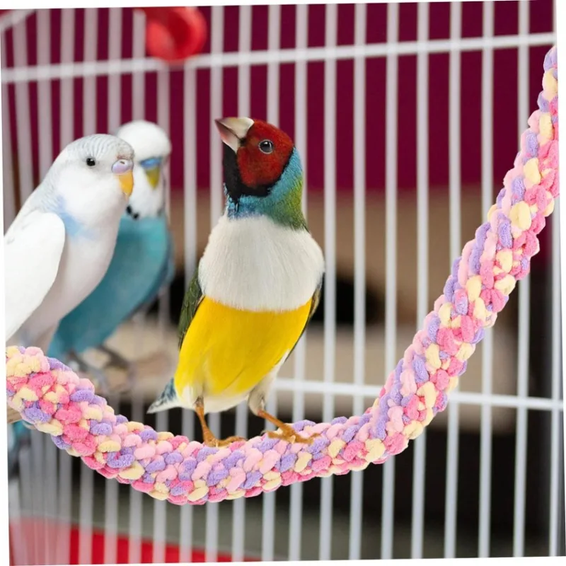 Hamster Swing Toy Guinea Pig Parrot Climbing Rope Chew Toy Glider Hammock Swing Hanging Toy Parrot Hanging Rope Toy