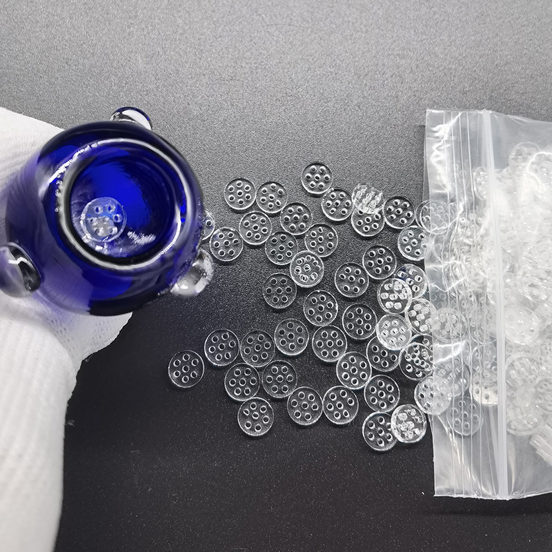 Water Pipe Honeycomb Glass Daisy Screen Filter Smoking Accessories 8mm With 7 Holes For Tobacco Pipe Bowls Screens