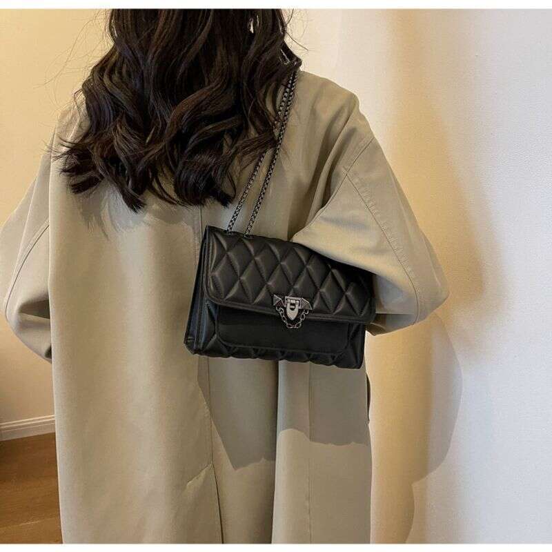 Women's Bags Popular solid color dia embroidery thread retro chain messenger shoulder small square women's bag