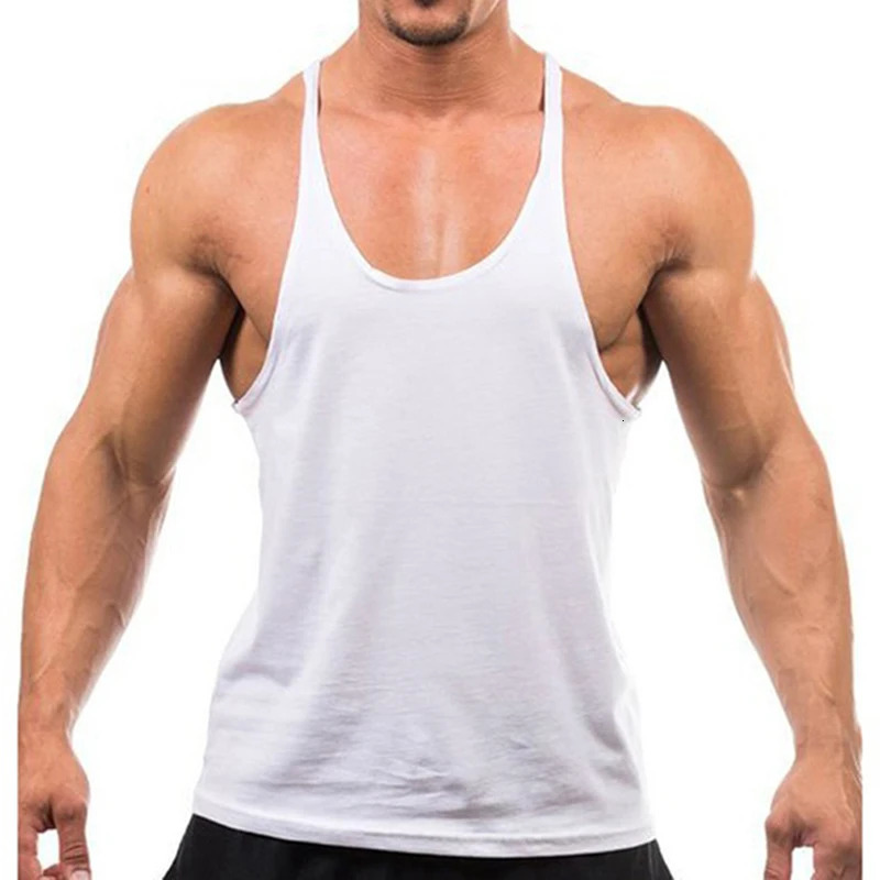 Bodybuilding Jogger Gym Singlet Training Bodybuilding Tank Top Vest Shirt Sleeveless Fitness Cotton Shirt For Men 250304
