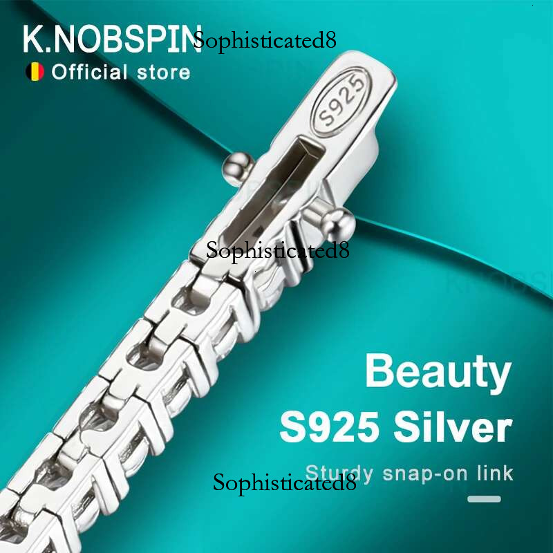KNOBSPIN 2mm D Color Moissanite Tennis Bracelets for Woman Man Sparkg Dias with GRA s Sterg Sliver Hip Hop Bracelet
