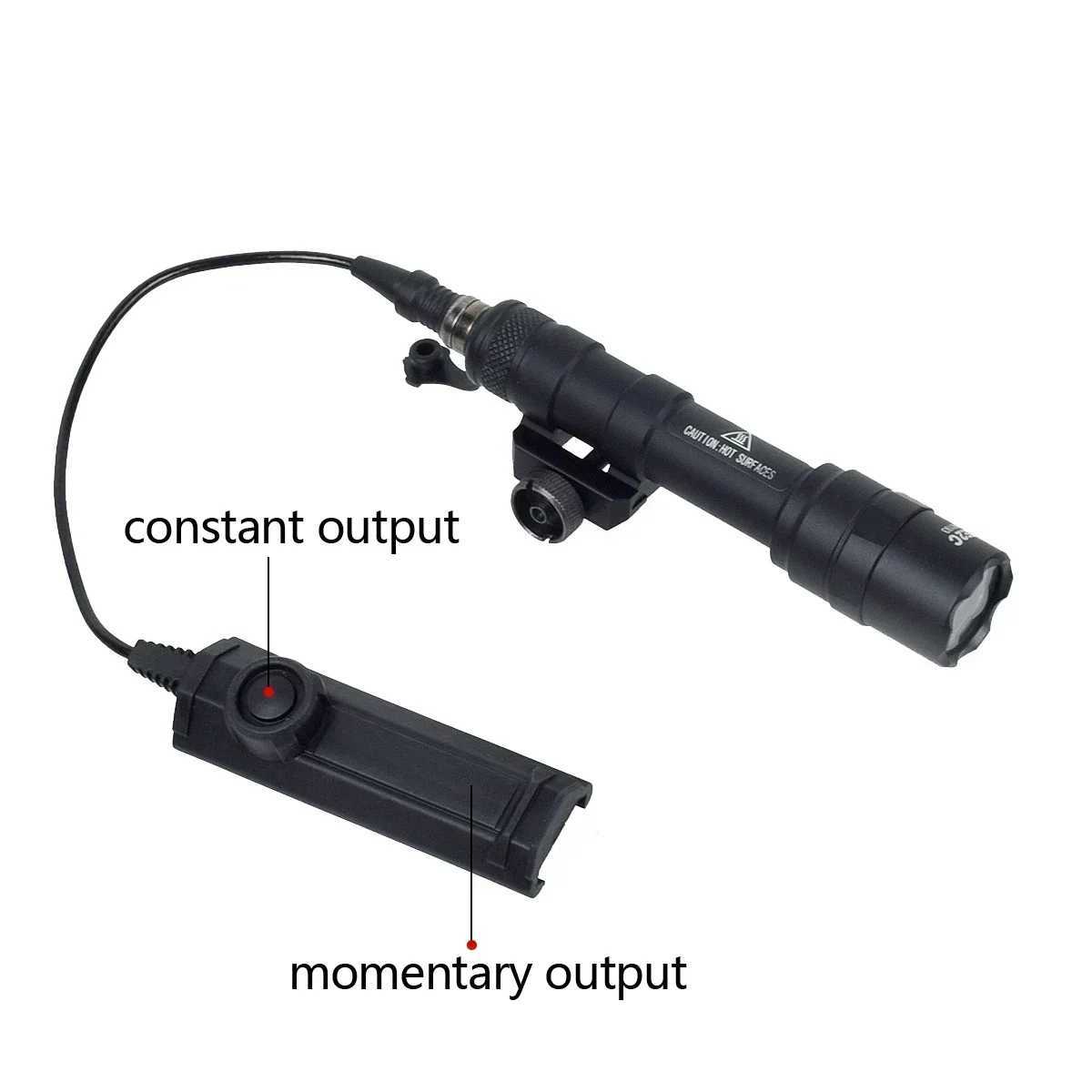 M600 M600B Weapon Flashlight 5 Stys Button Rote Switch Fit 20mm Rail Airsoft Rif AR15 Hunting Scout D Gun LightXJ250303
