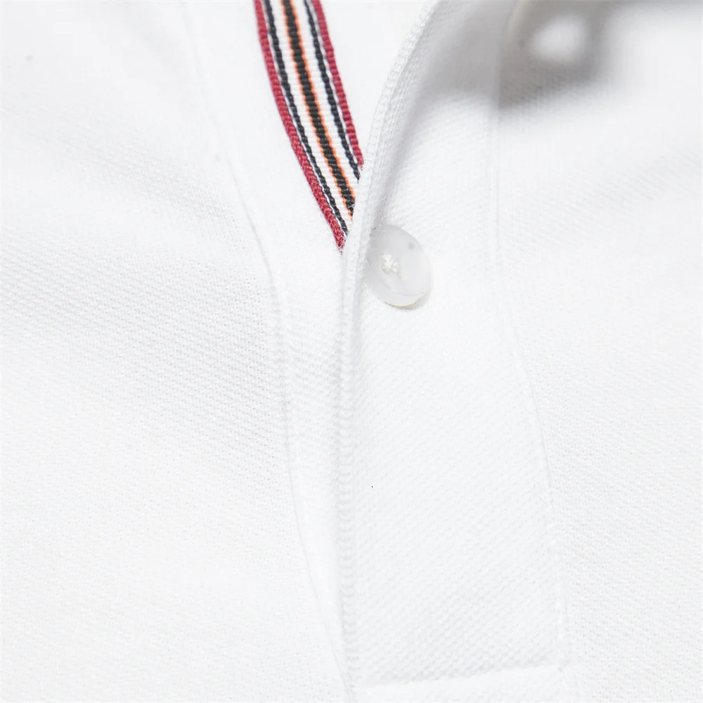 AIOPESON Mens Polo Shirts Cotton Polo Shirts for Men Short Sleeve High Quantity Solid Polo Men Summer Clothing 250304