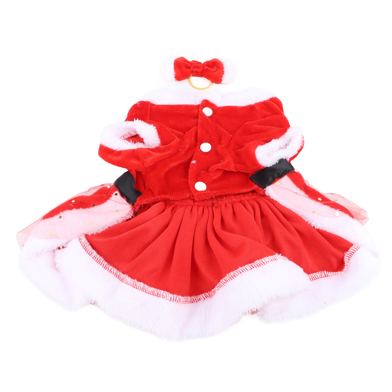 Pet Christmas Costume Fun Cute Father Christmas Dog Cat Christmas Clothing With Bow Headdress For Christmas Theme Party Cosplay