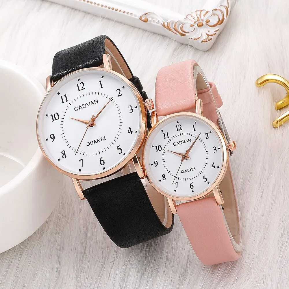 2pcs Couple es For Women Men Waterproof Clock Male Calendar Quartz Wrist es Leather Ladies Man esXJ250304