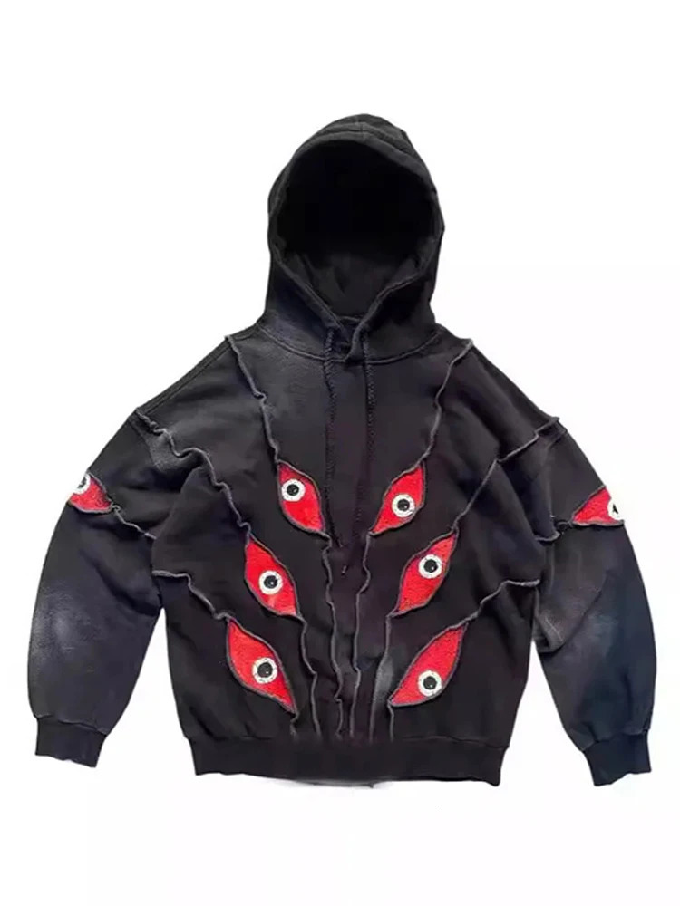 hip-hop streetwear Gothic casual printed pattern mens fashion hoodie Harajuku womens punk creative retro niche Y2K hoodie 250303