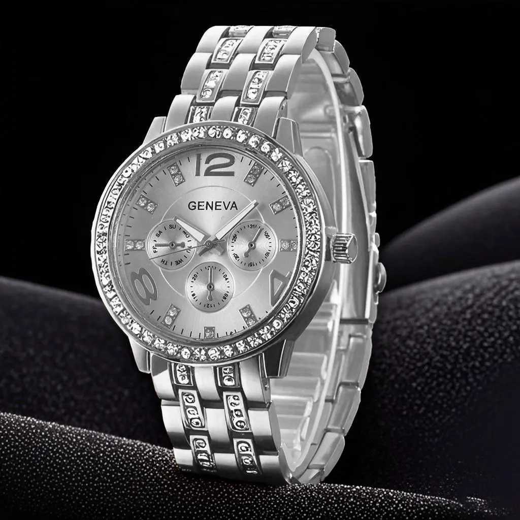 Men Women Quartz Wrist Diamonds Analog Large es Fashion Scale Wrist Analog Couple Clock Womens WatchXJ250304