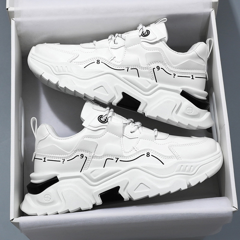 2025 Summer New Designer Breathable White Shoes For Men Fashionable And Multi Functional Indoor And Outdoor Thick Bottom Waterproof Sports And Leisure