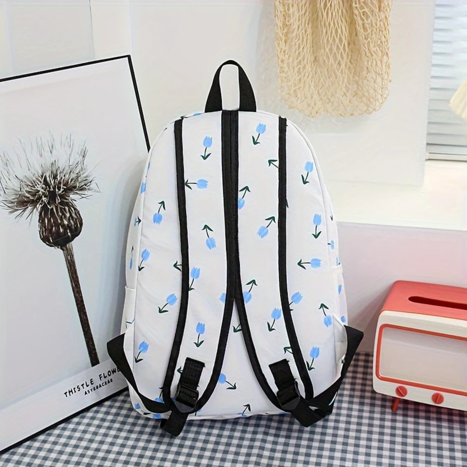 Ship from US 3 piecesset Kawaii Cute Backpack Preparatory School Day Pack Travel Knapsack Lunch and Pencil Box 250304FBB